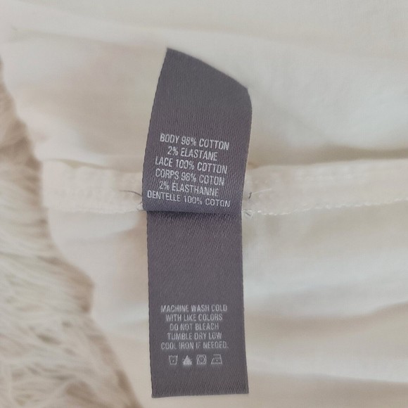 Aerie Womens Size XS White Gauze Summer Mini Dress Crochet trim Long Sleeve Boho - Picture 13 of 14